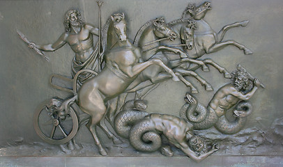 Image showing Zeus relief