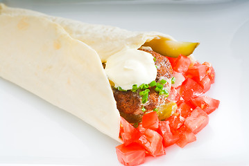 Image showing falafel wrap