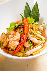 Image showing fresh seafood thai salad