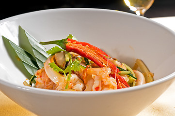 Image showing fresh seafood thai salad