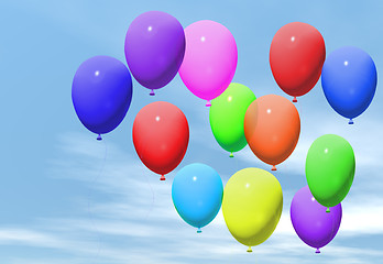 Image showing Coloured balloons