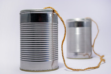 Image showing Tin can telephone