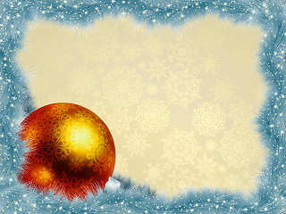Image showing New year background with ball. EPS 8