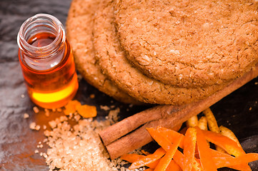 Image showing Cookies with cinnamon and orange