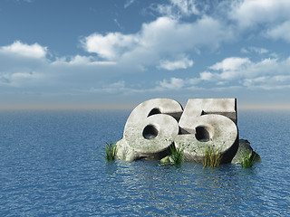 Image showing sixty five