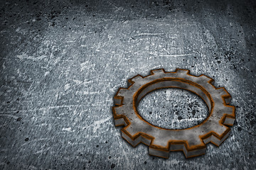 Image showing rusty gear wheel