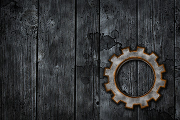 Image showing rusty gear wheel