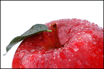 Image showing Apple with drops