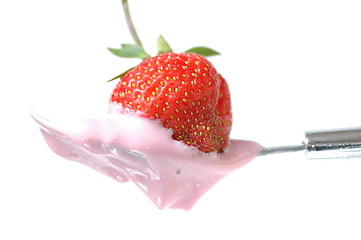 Image showing Strawberry On Spoon