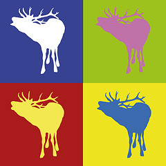 Image showing Deer Retro