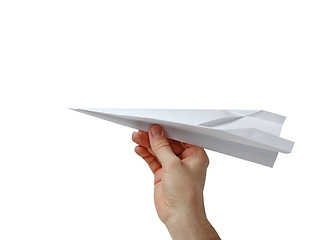 Image showing Hand With Paper Plane