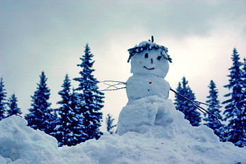 Image showing funny snow man