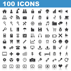 Image showing 100 Web Icons