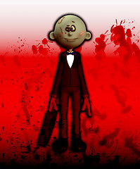 Image showing Cartoon Zombie Businessman