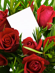 Image showing Red roses and greeting card 2
