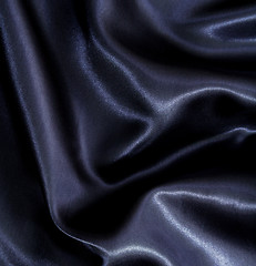 Image showing Smooth elegant black silk as background 