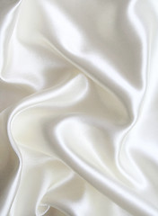 Image showing Smooth elegant white silk as background