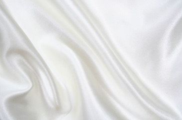 Image showing Smooth elegant white silk as background