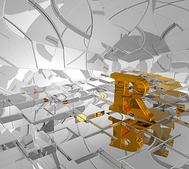 Image showing golden letter r