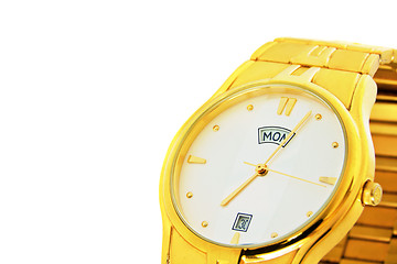 Image showing Golden wrist watch