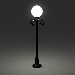 Image showing 3d of an old street lamppost