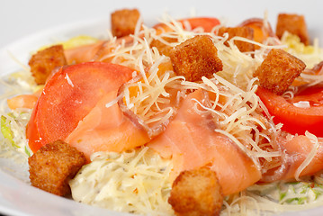 Image showing smoked salmon filet salad