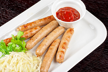 Image showing Grilled sausages