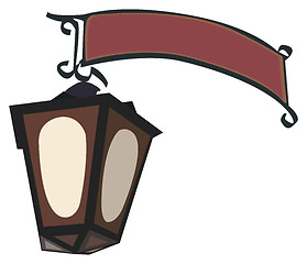 Image showing vector vintage and an old lantern