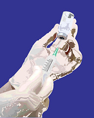 Image showing hypodermic syringe vector illustration