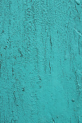 Image showing Old wooden turquoise surface