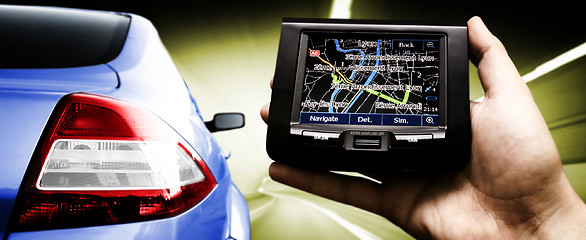 Image showing Gps in a man hand.