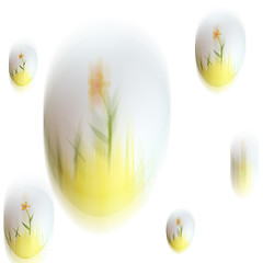 Image showing Falling easter eggs 