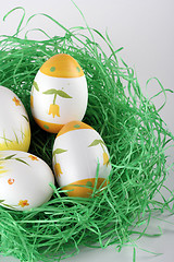 Image showing Painted easter eggs 