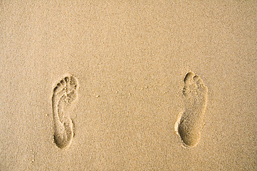Image showing footprints in sand