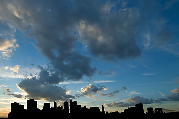 Image showing manhattan silhouettes