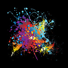 Image showing Splat ink rainbow