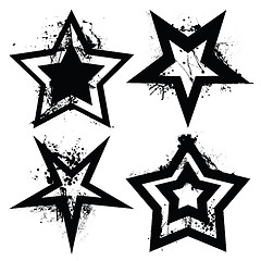 Image showing Grunge star set