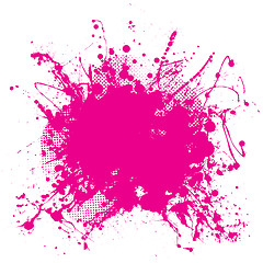 Image showing Pink grunge splat