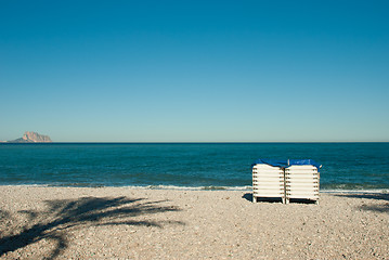 Image showing Deckchairs