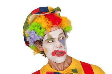 Image showing Portrait of colorful Clown