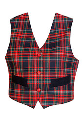 Image showing red plaid vest