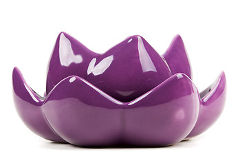 Image showing Candle in the form of porcelain violet