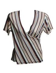 Image showing Female striped shirt