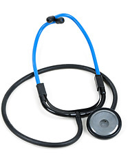 Image showing blue plastic medical stethoscope