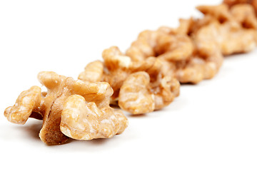 Image showing halves peeled walnuts