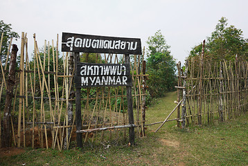 Image showing The border between Thailand and Myanmar