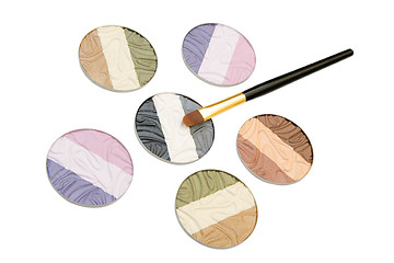 Image showing makeup brush and cosmetics