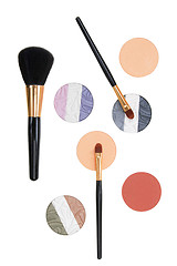 Image showing makeup brush and cosmetics