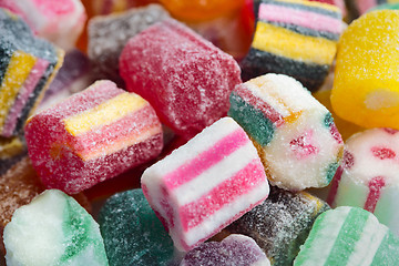 Image showing Close up colourful candy