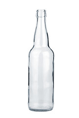 Image showing Empty transparent beer bottle